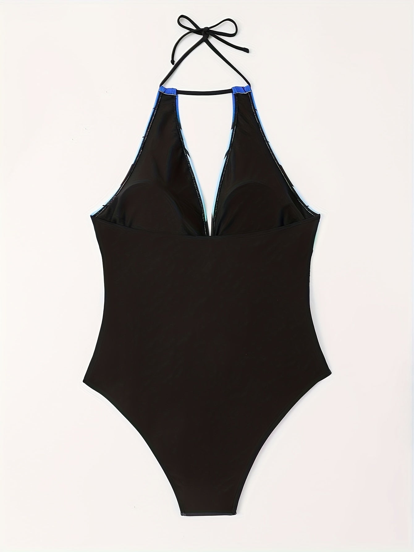 Women's Large-size One-piece Swimming Suit With Positioning Print, Sexy Backless Butterfly Pattern Swimsuit, Beach Style
