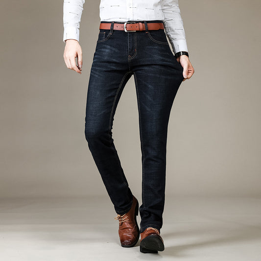 Men's Slim Fit Elastic Straight Jeans