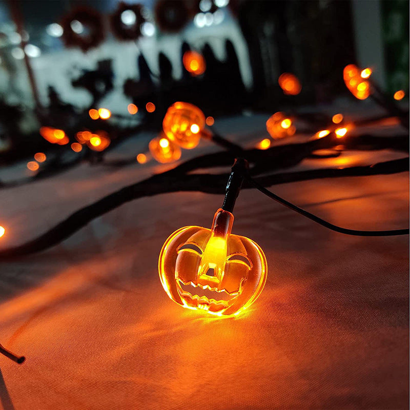 6.5 Ft Halloween LED Willow Vine String Light Cool Cartoon Bat Pumpkin Decoration For Indoor Outdoor Party House Decor